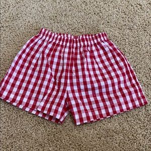 Boys smocked plaid shorts